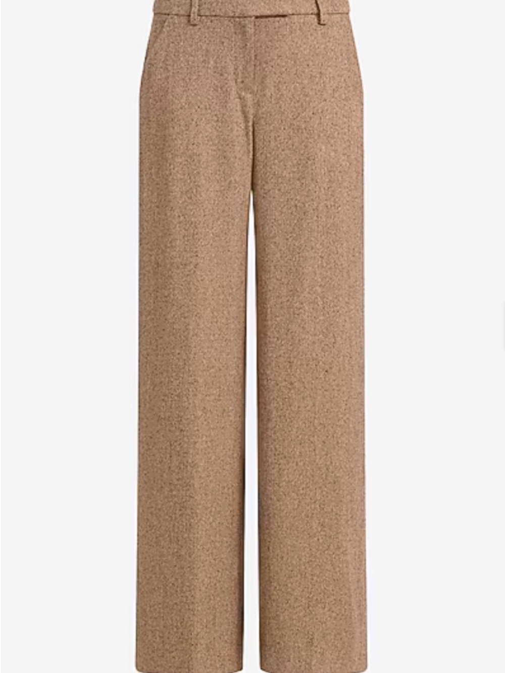 Express Editor Textured Herringbone Mid Rise Wide Leg Pant - Picture 2 of 9